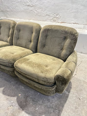 Set_of_3_Orchidée_Modular_Lounge_Chairs_by_Michel_Cadestin_for_Airborne,_Olive-Green_Velvet,_France,_1970s