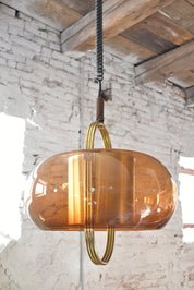 1970s_Smoked_Glass_and_Brass_Pendant_Lamp_by_Temde_Leuchten,_German_Space_Age_Design