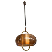 1970s_Smoked_Glass_and_Brass_Pendant_Lamp_by_Temde_Leuchten,_German_Space_Age_Design
