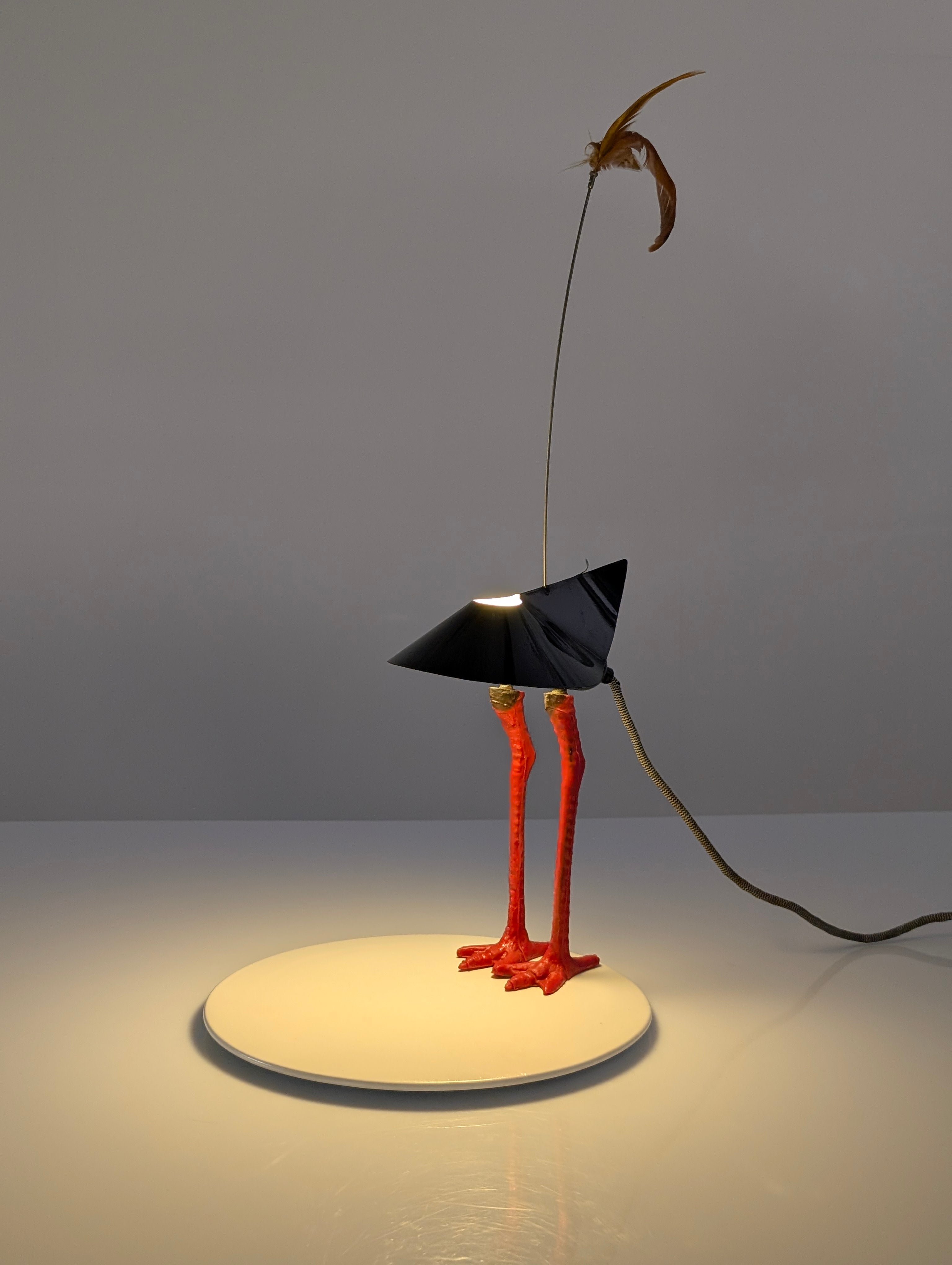 Bibibibi_Table_Lamp_by_Ingo_Maurer_in_Porcelain,_Metal_and_Red_Plastic,_Germany,_1982