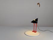 Bibibibi_Table_Lamp_by_Ingo_Maurer_in_Porcelain,_Metal_and_Red_Plastic,_Germany,_1982