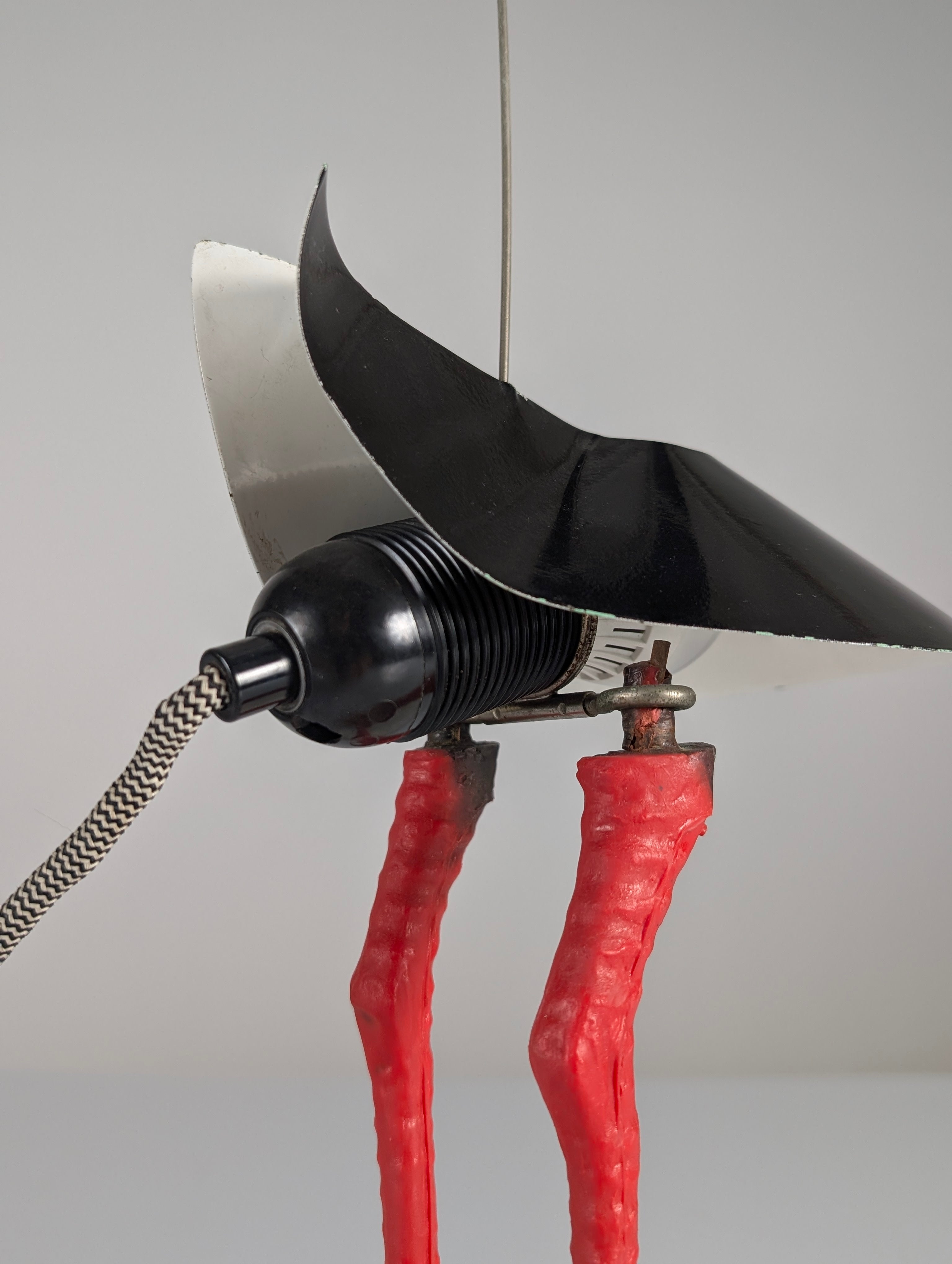 Bibibibi_Table_Lamp_by_Ingo_Maurer_in_Porcelain,_Metal_and_Red_Plastic,_Germany,_1982
