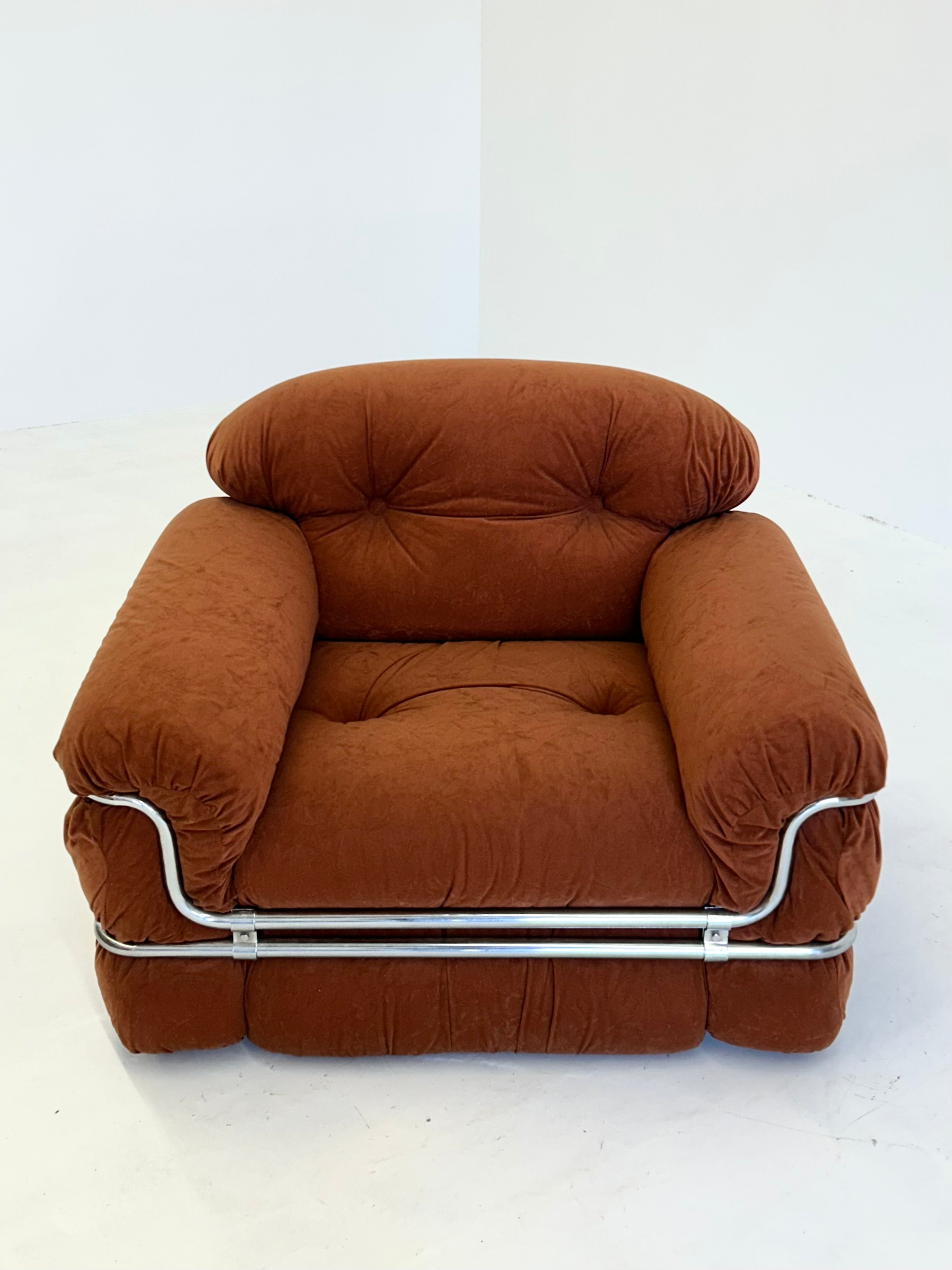 1970s_Chrome_Armchair_by_Adriano_Piazzesi,_Italy