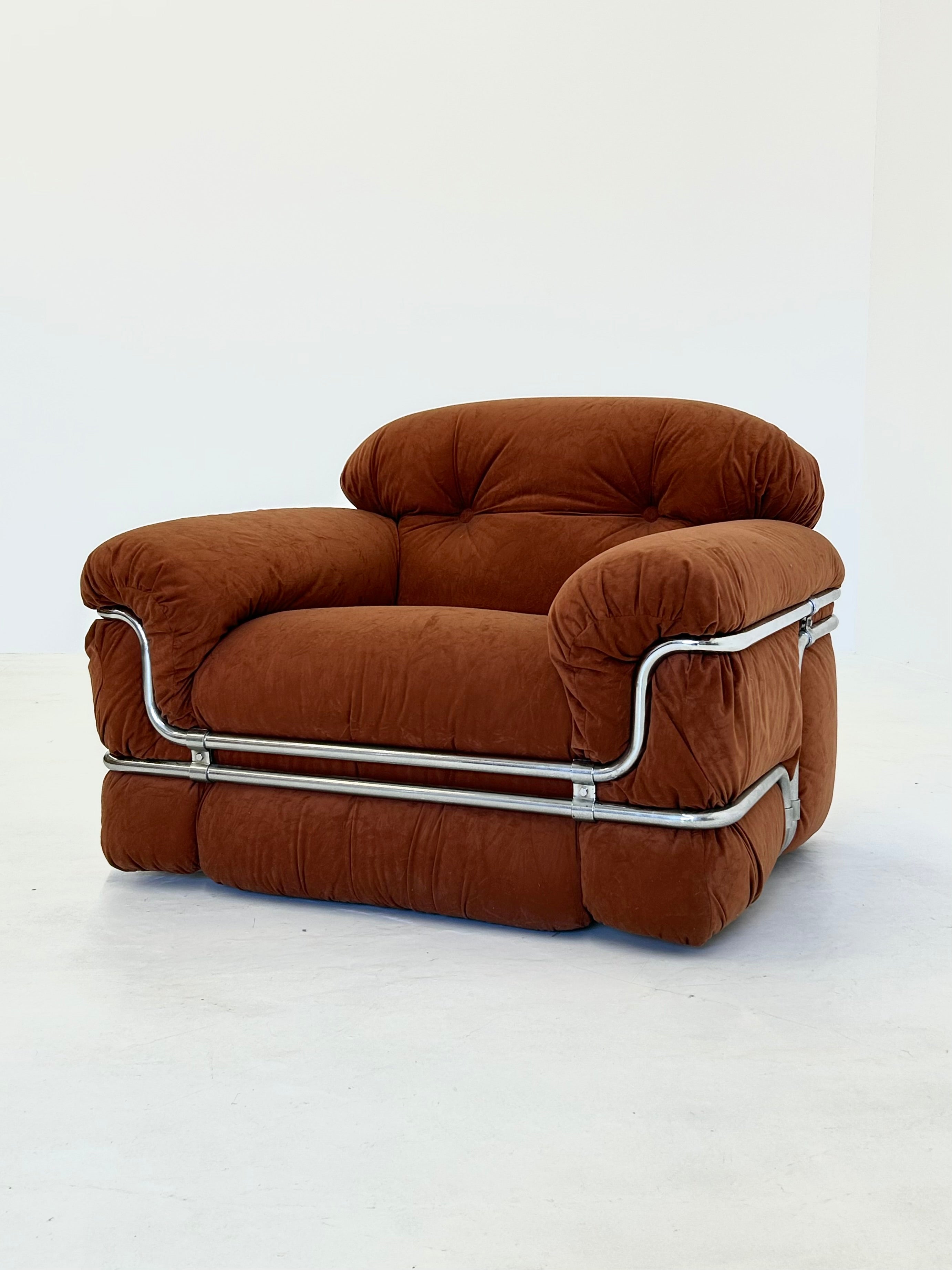 1970s_Chrome_Armchair_by_Adriano_Piazzesi,_Italy