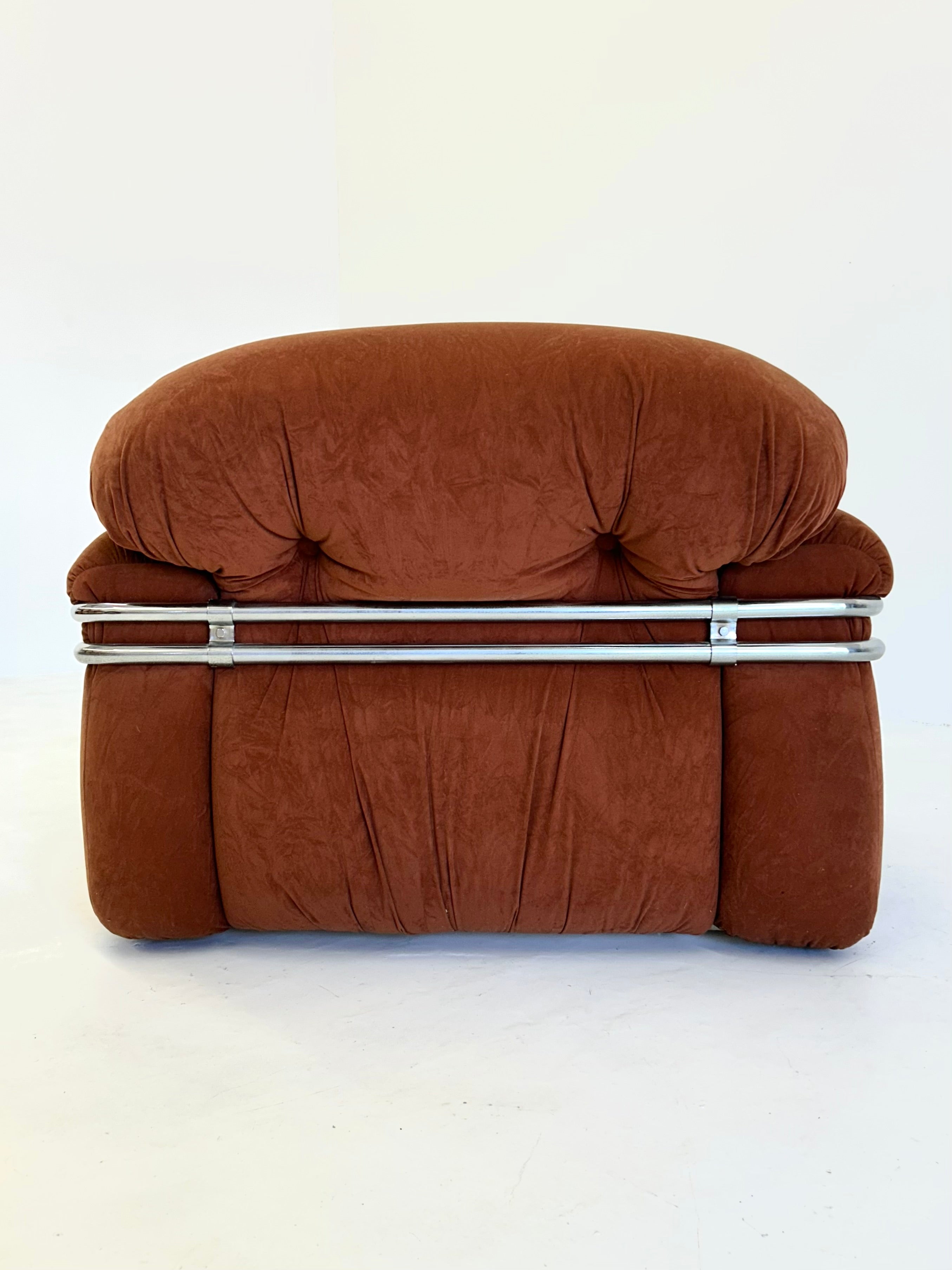 1970s_Chrome_Armchair_by_Adriano_Piazzesi,_Italy