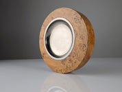 1970s_Italian_Burl_Wood_and_Stainless_Steel_Ashtray_or_Catchall,_Tommaso_Barbi_Style