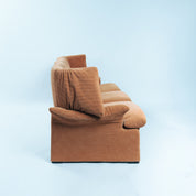 Vico_Magistretti_Portovenere_3_Seater_Sofa_for_Cassina,_Peach_Upholstery,_Italy,_1982