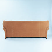 Vico_Magistretti_Portovenere_3_Seater_Sofa_for_Cassina,_Peach_Upholstery,_Italy,_1982
