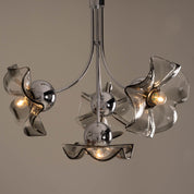 Italian_Murano_Glass_Floral_Pendant_Lamp_with_Smoked_Glass_Shades,_1970s