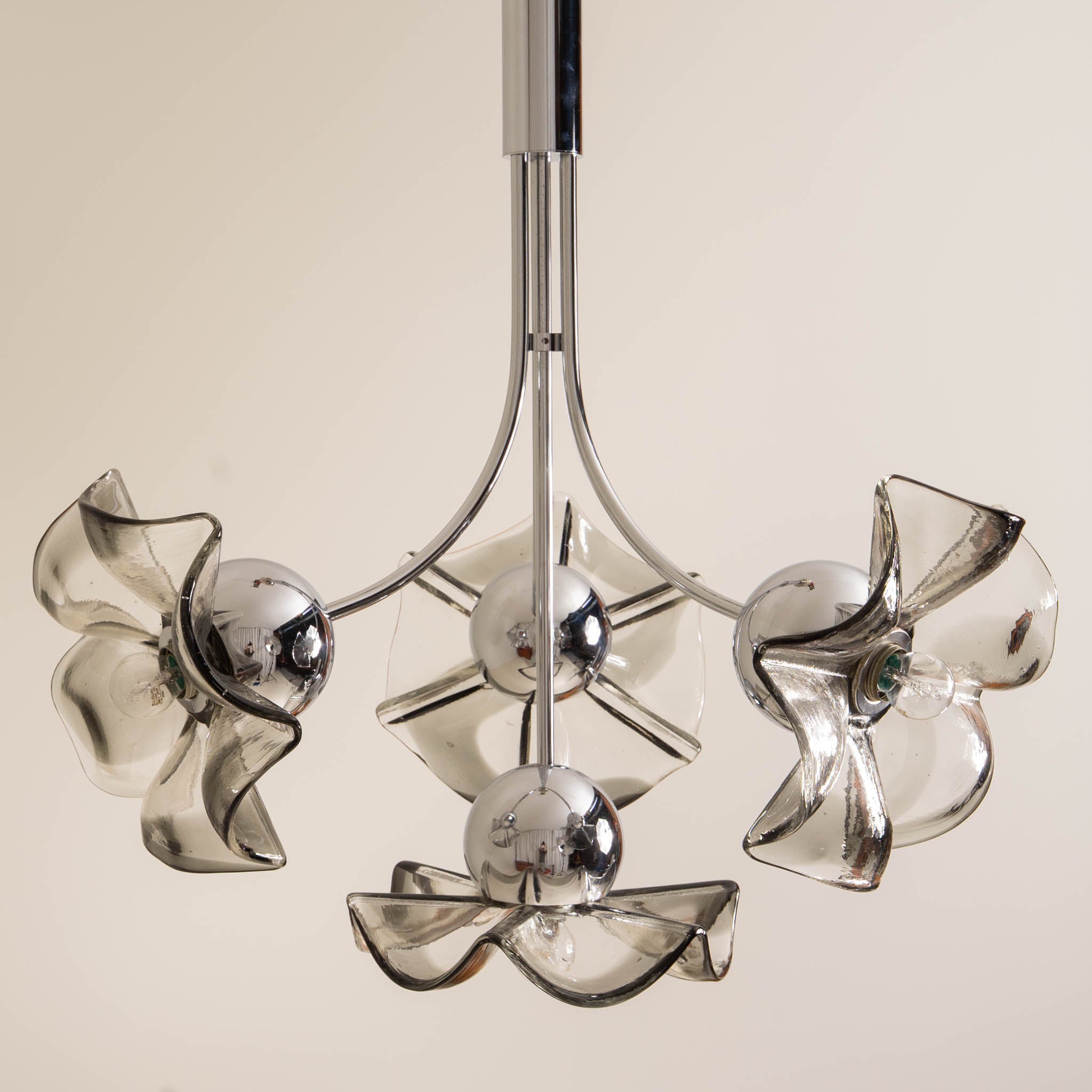 Italian_Murano_Glass_Floral_Pendant_Lamp_with_Smoked_Glass_Shades,_1970s