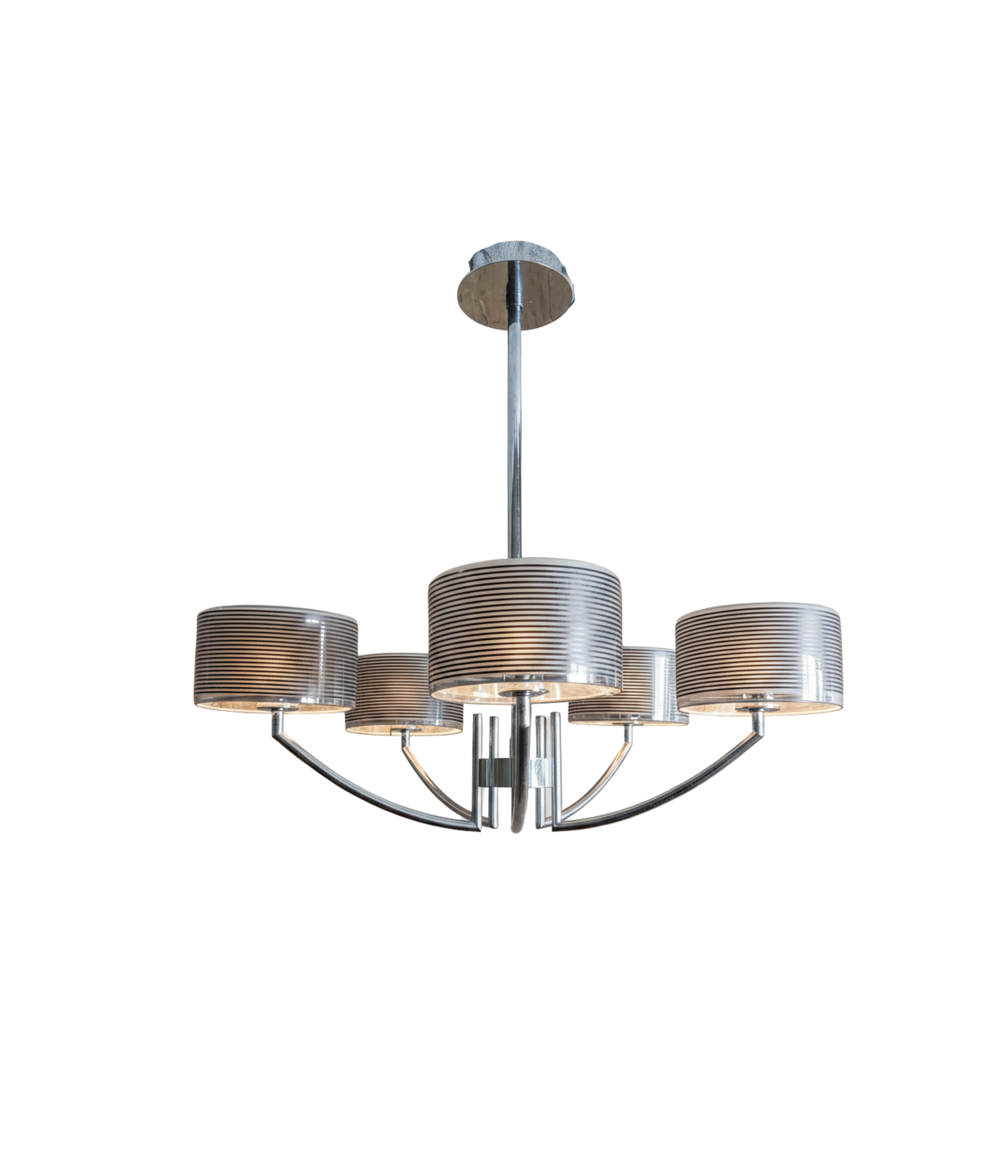 Italian_Chrome_Chandelier_with_Glass_Drum_Shades_by_Oakom