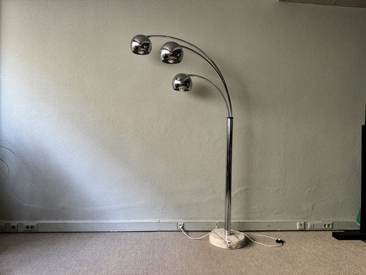Italian_Chromed_Steel_Floor_Lamp_with_Three_Arms_by_Goffredo_Reggiani,_1970s