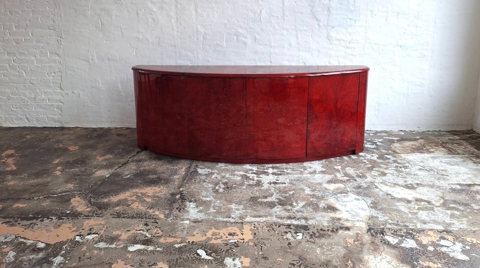 Convex_Sideboard_by_Aldo_Tura_in_Parchment_Lacquered_Finish,_Italy_circa_1990