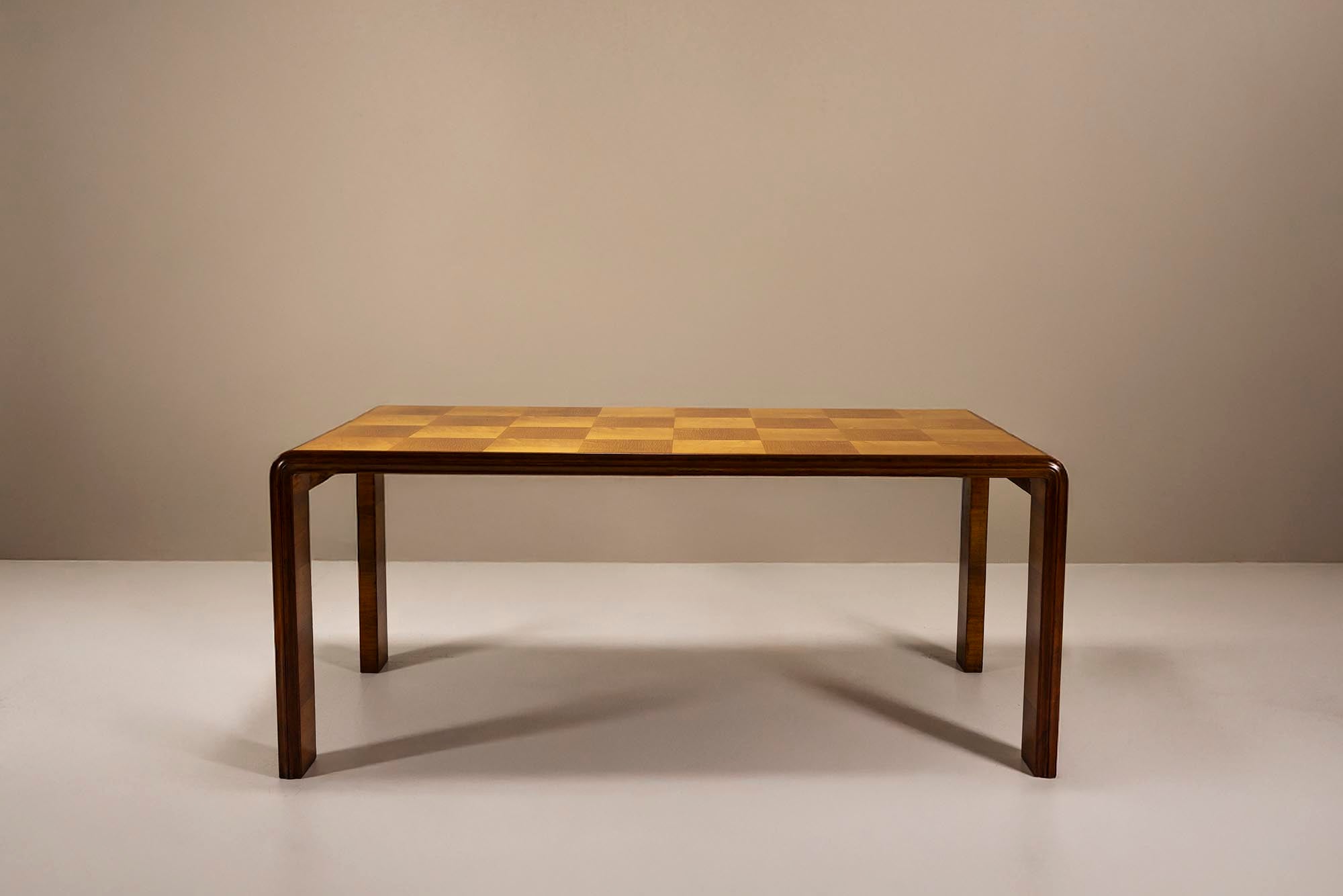 Italian_Dining_Table_with_Checkered_Inlay_in_the_Style_of_Paolo_Buffa,_Italy_1950s