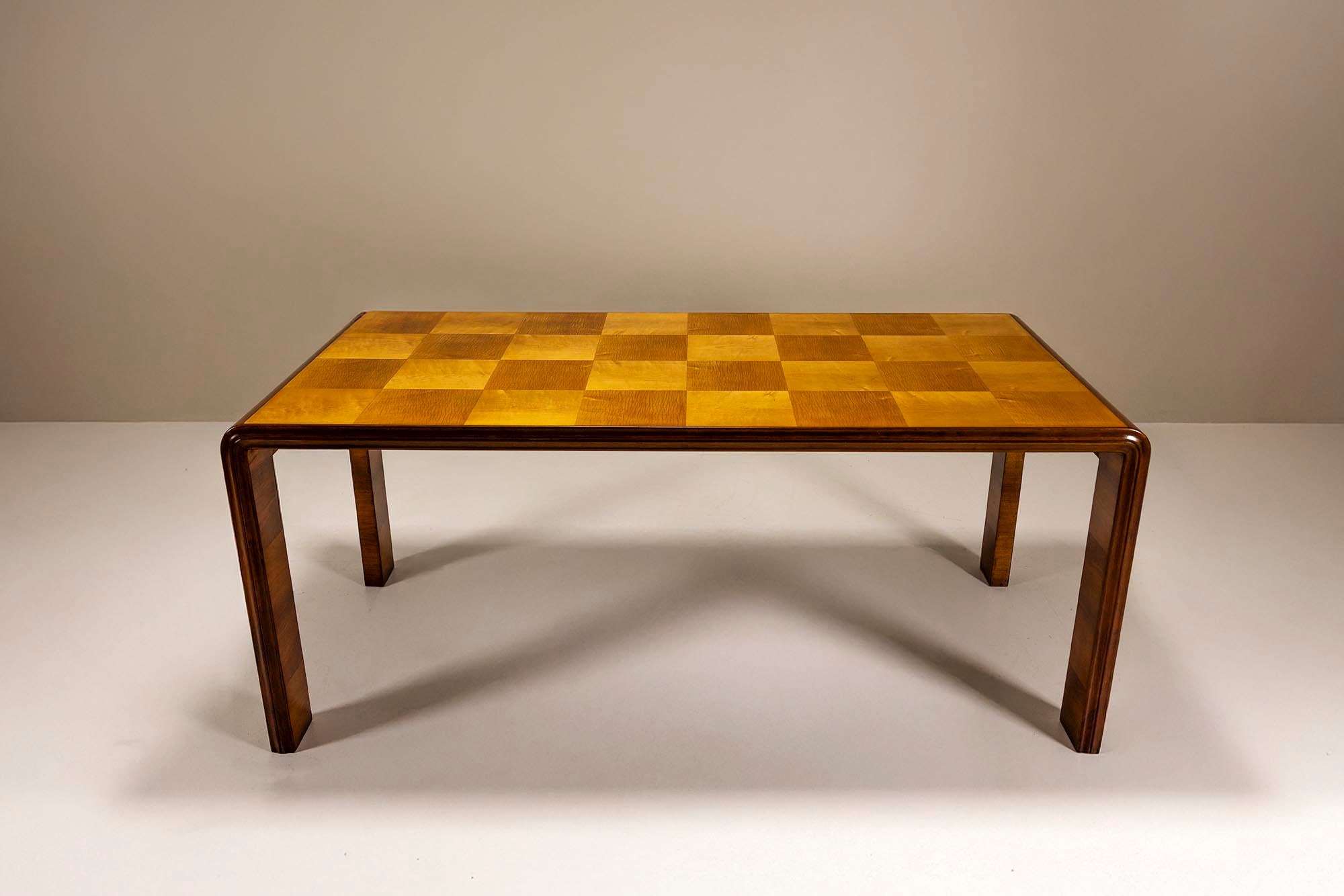 Italian_Dining_Table_with_Checkered_Inlay_in_the_Style_of_Paolo_Buffa,_Italy_1950s