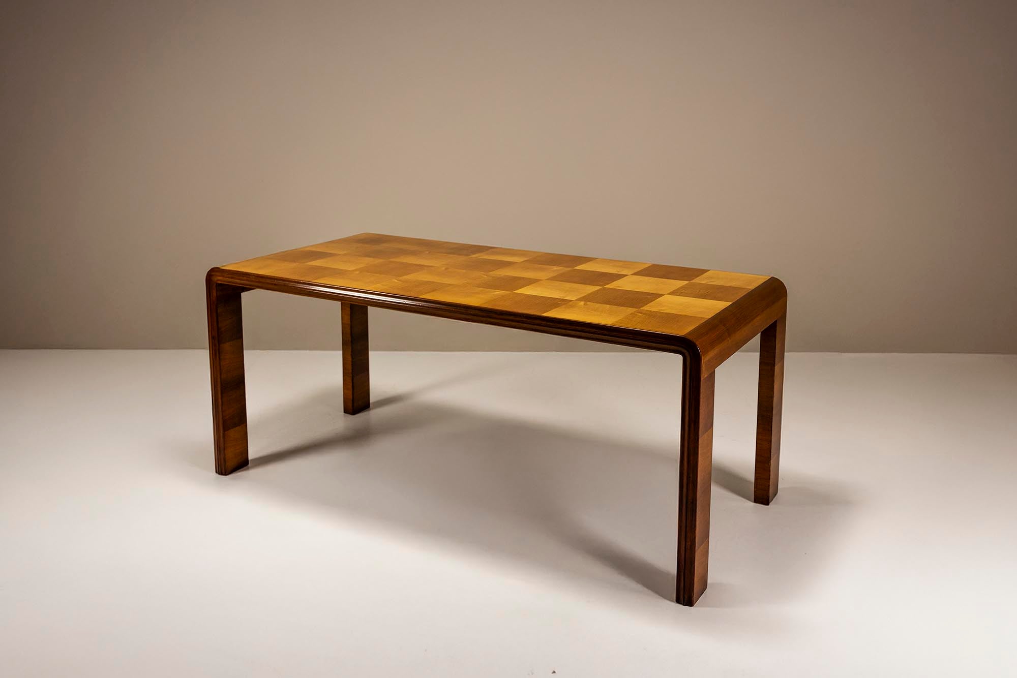Italian_Dining_Table_with_Checkered_Inlay_in_the_Style_of_Paolo_Buffa,_Italy_1950s