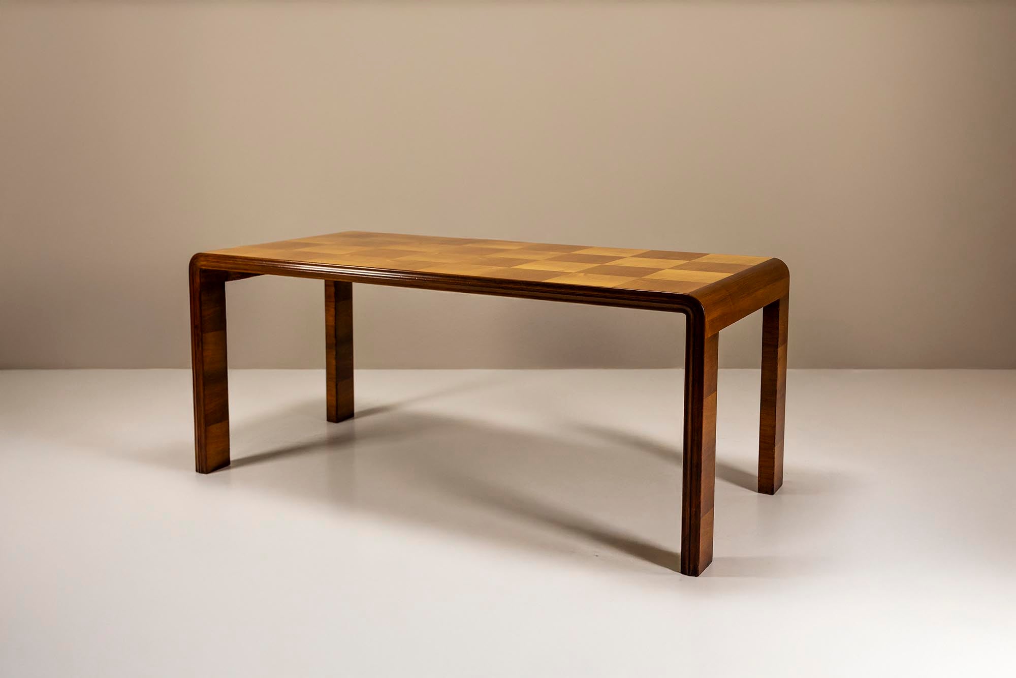 Italian_Dining_Table_with_Checkered_Inlay_in_the_Style_of_Paolo_Buffa,_Italy_1950s