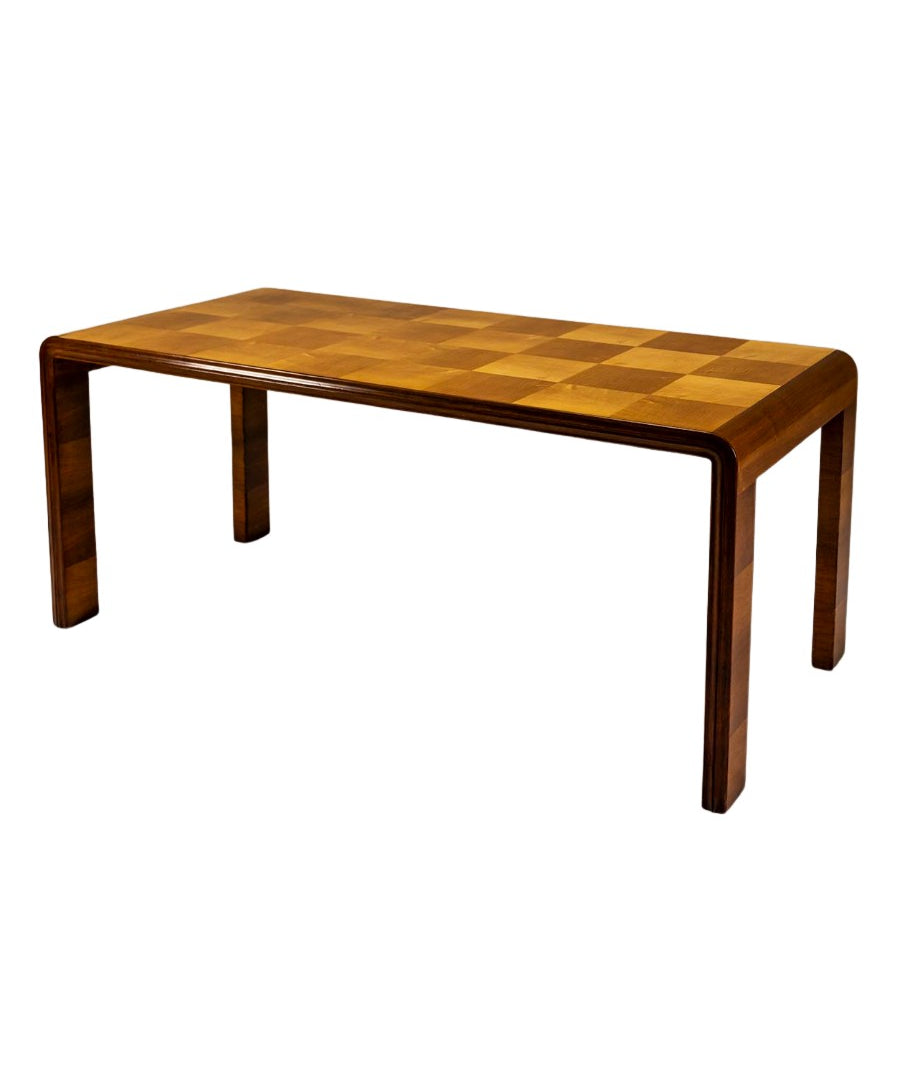 Italian_Dining_Table_with_Checkered_Inlay_in_the_Style_of_Paolo_Buffa,_Italy_1950s