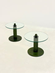 Set_of_2_Italian_green_side_tables_with_bamboo_base_and_glass_top