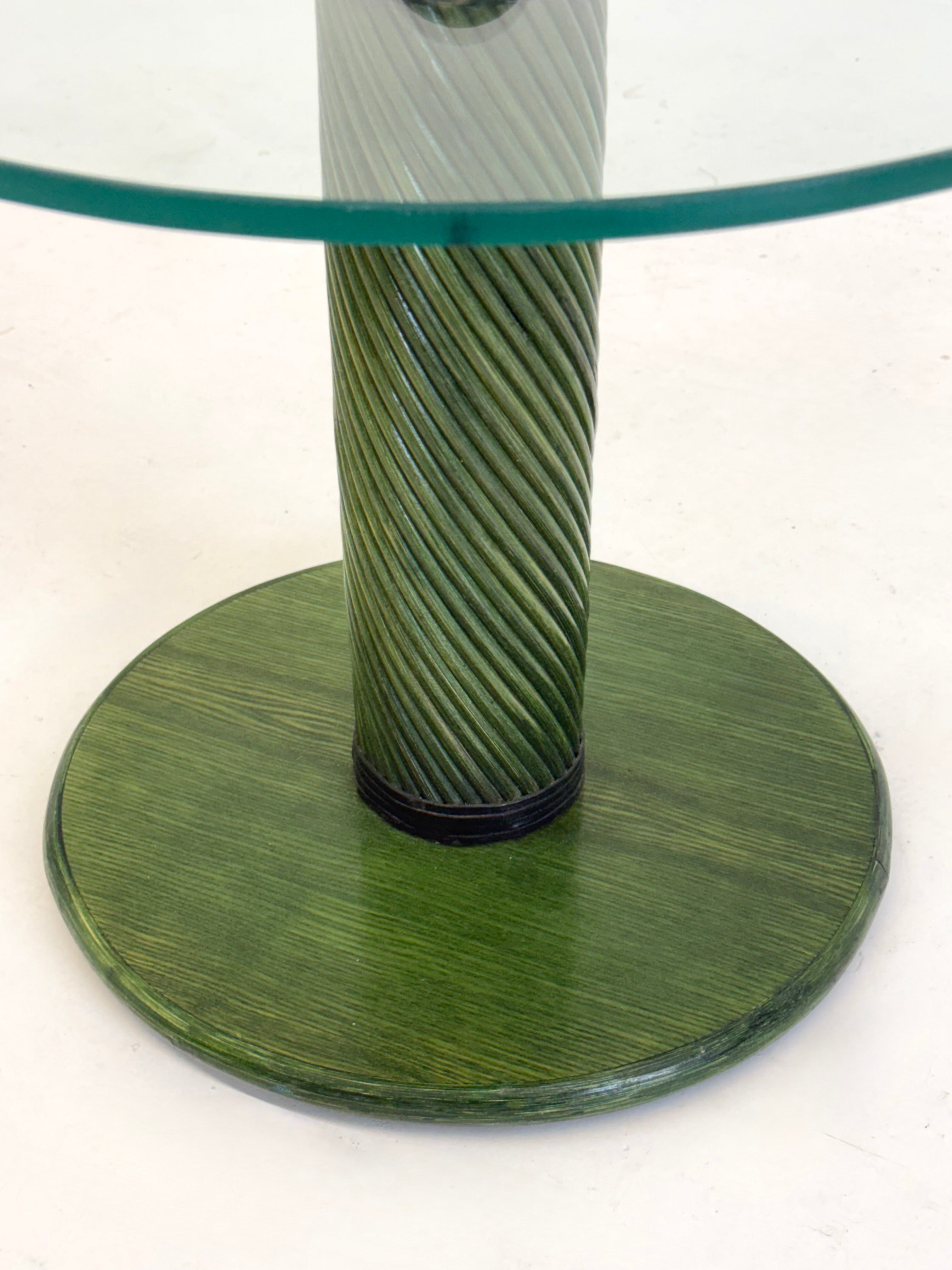 Set_of_2_Italian_green_side_tables_with_bamboo_base_and_glass_top