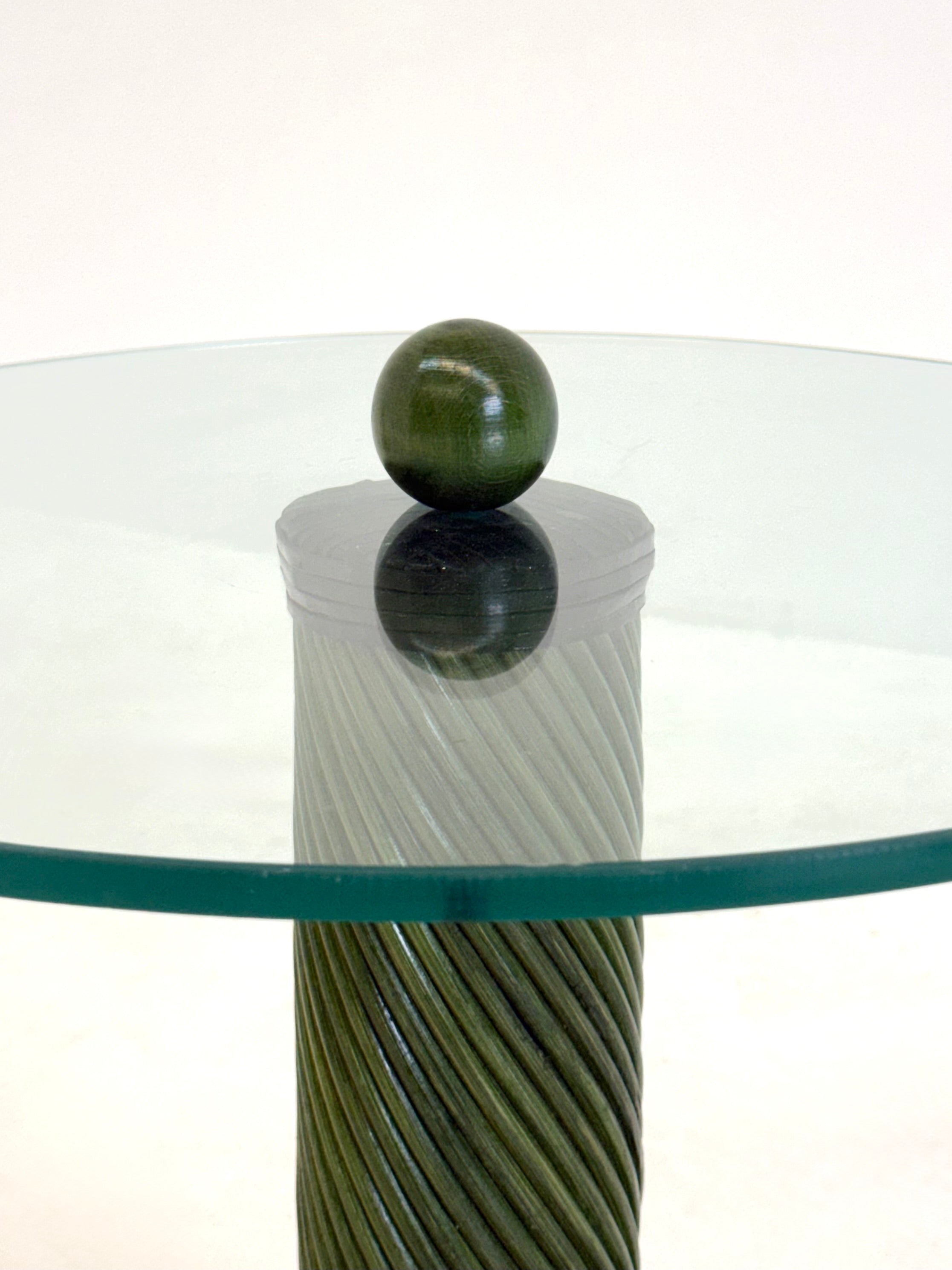 Set_of_2_Italian_green_side_tables_with_bamboo_base_and_glass_top