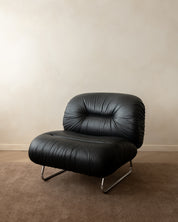Set_of_3_Italian_Modernist_Lounge_Chairs_in_Black_Leather_and_Chrome,_1980s