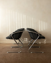 Set_of_4_Flynn_Dining_Chairs_by_Gastone_Rinaldi_for_Thema,_Chrome_&_Charcoal_Upholstery,_Italy,_1970s