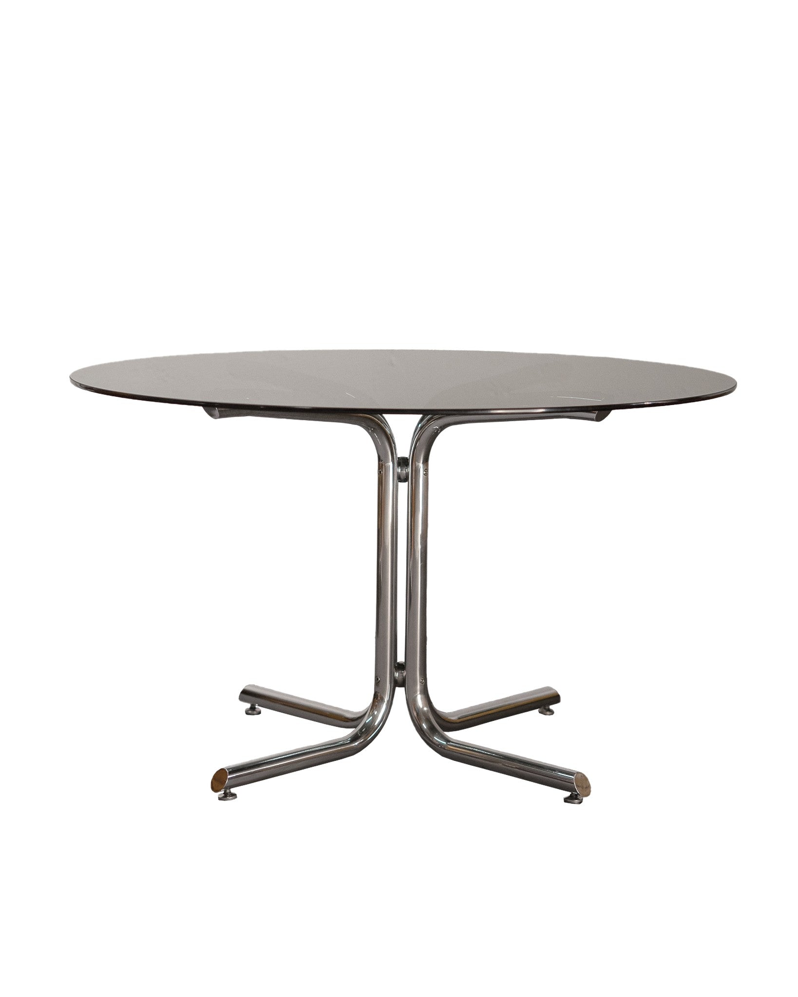 Round_Dining_Table_made_of_Tubular_Chrome_Steel_and_Smoked_Glass
