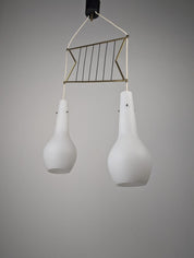Italian_Stilnovo_Style_Pendant_Lamp_with_Opaline_and_Brass_Shades,_1950s
