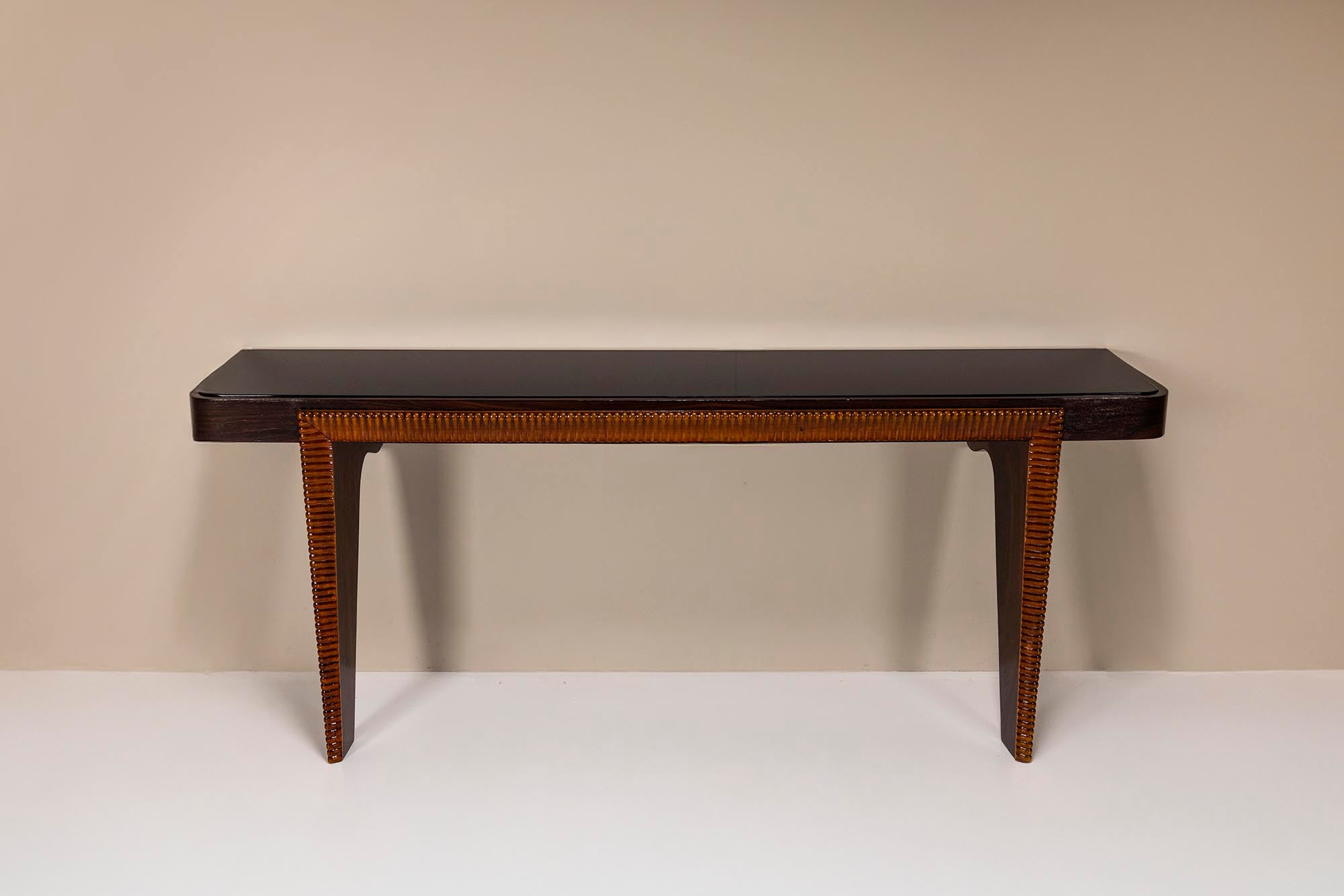 Italian_Vintage_Console_in_the_Style_of_Paolo_Buffa_with_Glass_Top,_1950s