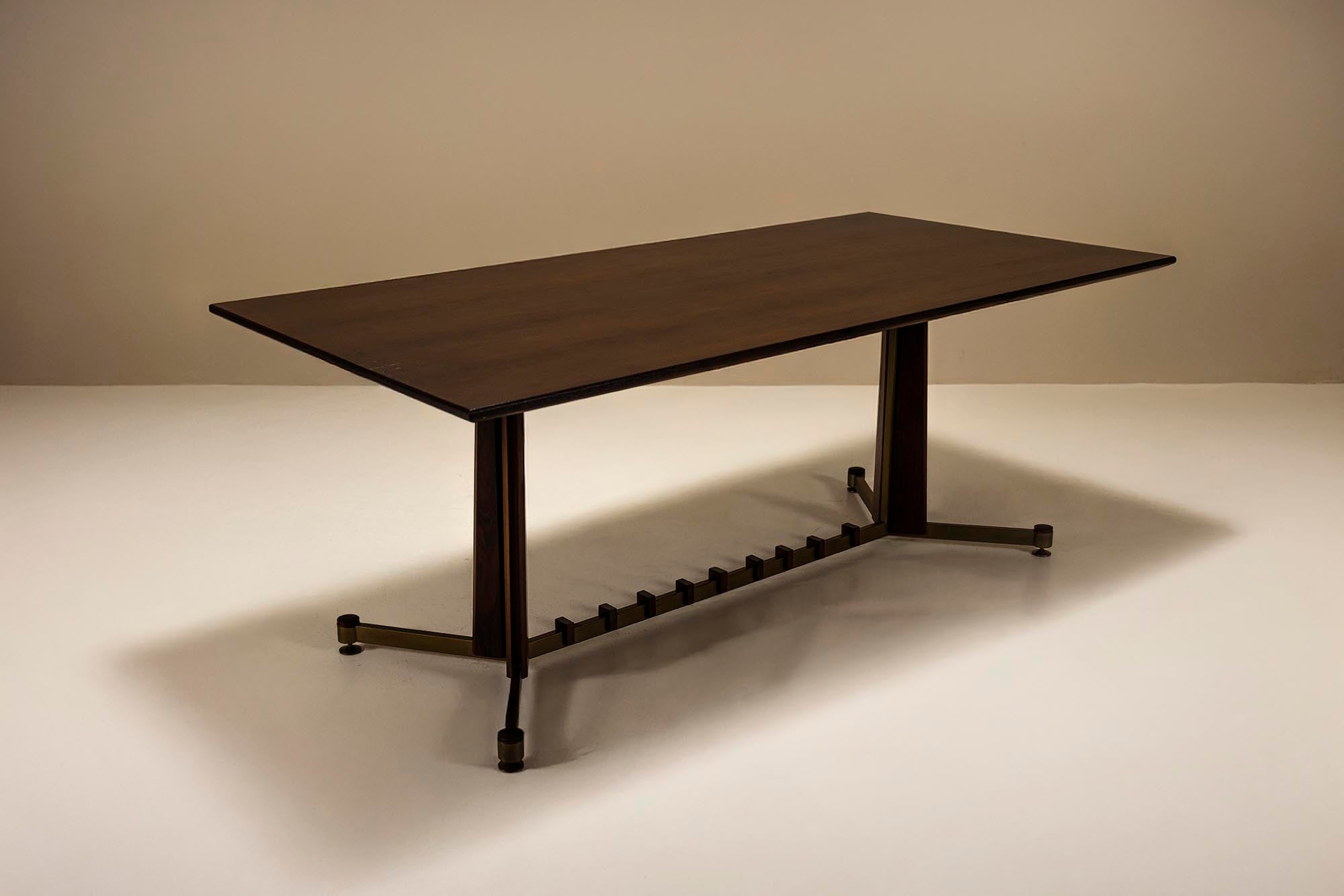 Italian_Vintage_Dining_Table_in_Mahogany,_Rosewood_and_Brushed_Brass,_Italy