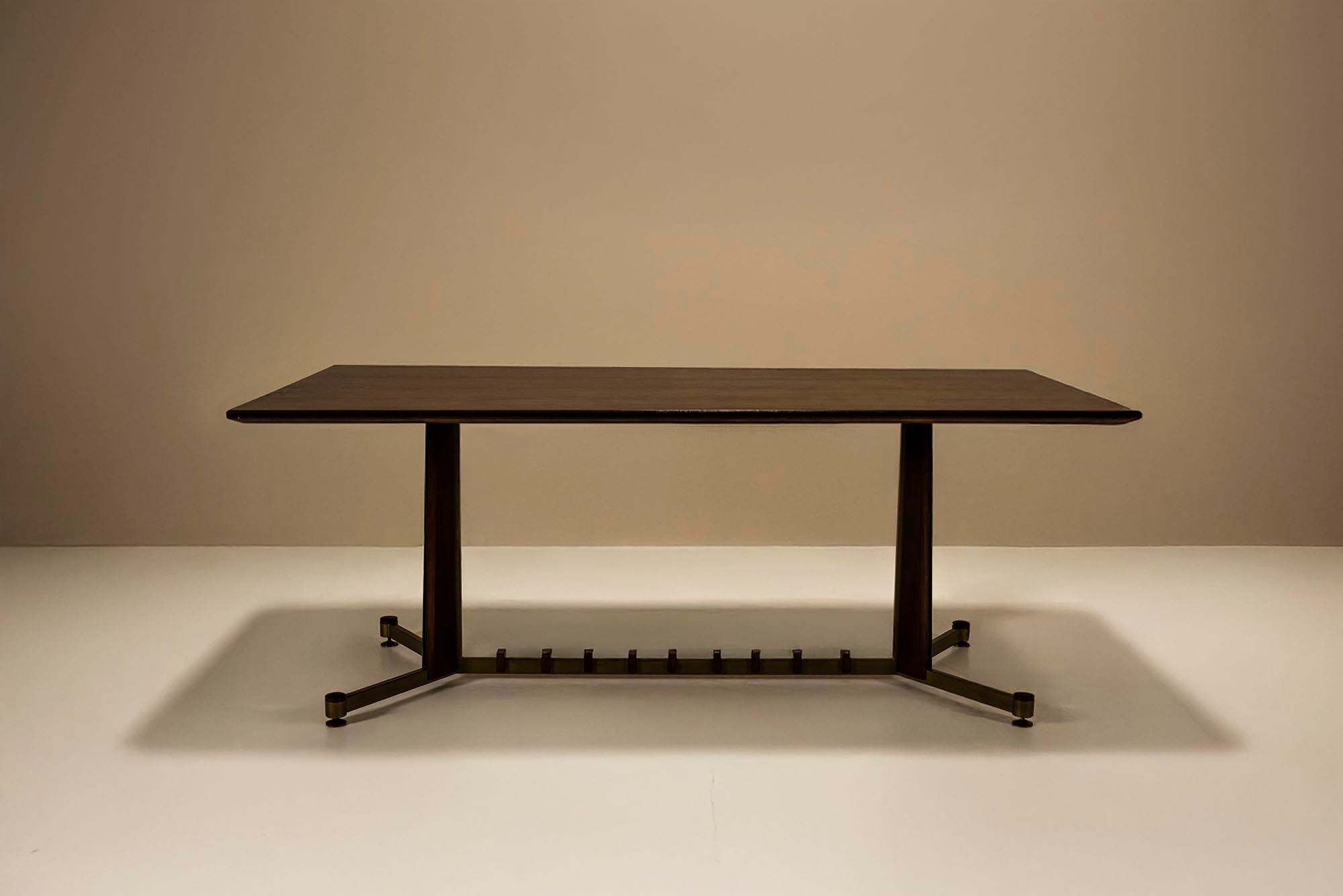 Italian_Vintage_Dining_Table_in_Mahogany,_Rosewood_and_Brushed_Brass,_Italy