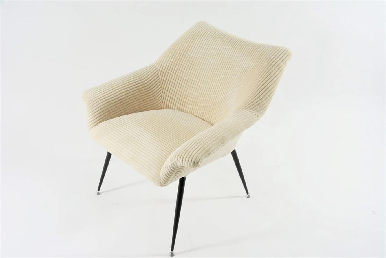 1970s_Shell_Armchair_in_Ivory_Corduroy_with_Chrome_Metal_Legs