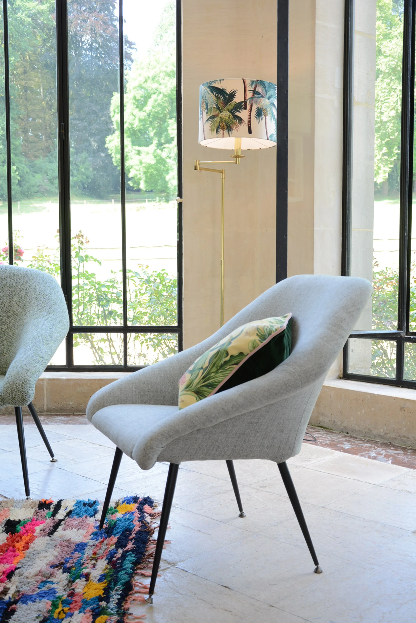 Ivory_velvet_shell_armchair_1970s