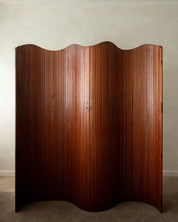 Jomain_Baumann_XL_Tambour_Room_Divider_in_Pine_for_Baumann,_France,_1930s