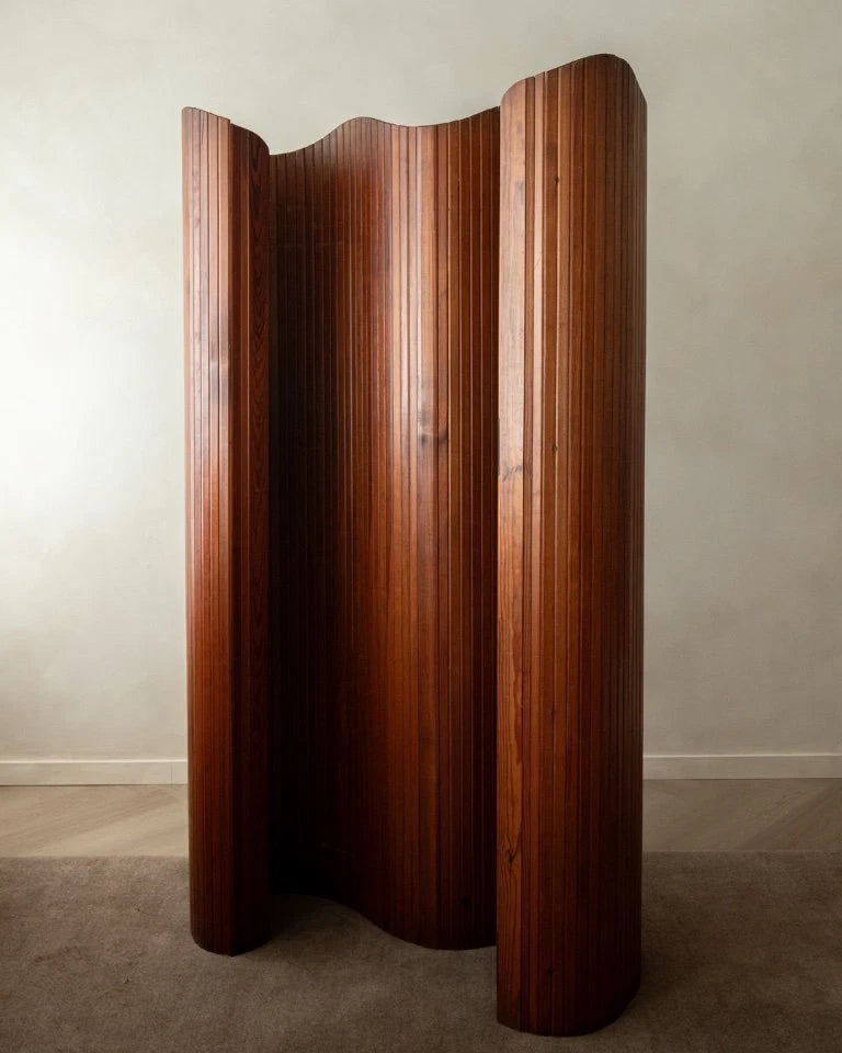 Jomain_Baumann_XL_Tambour_Room_Divider_in_Pine_for_Baumann,_France,_1930s