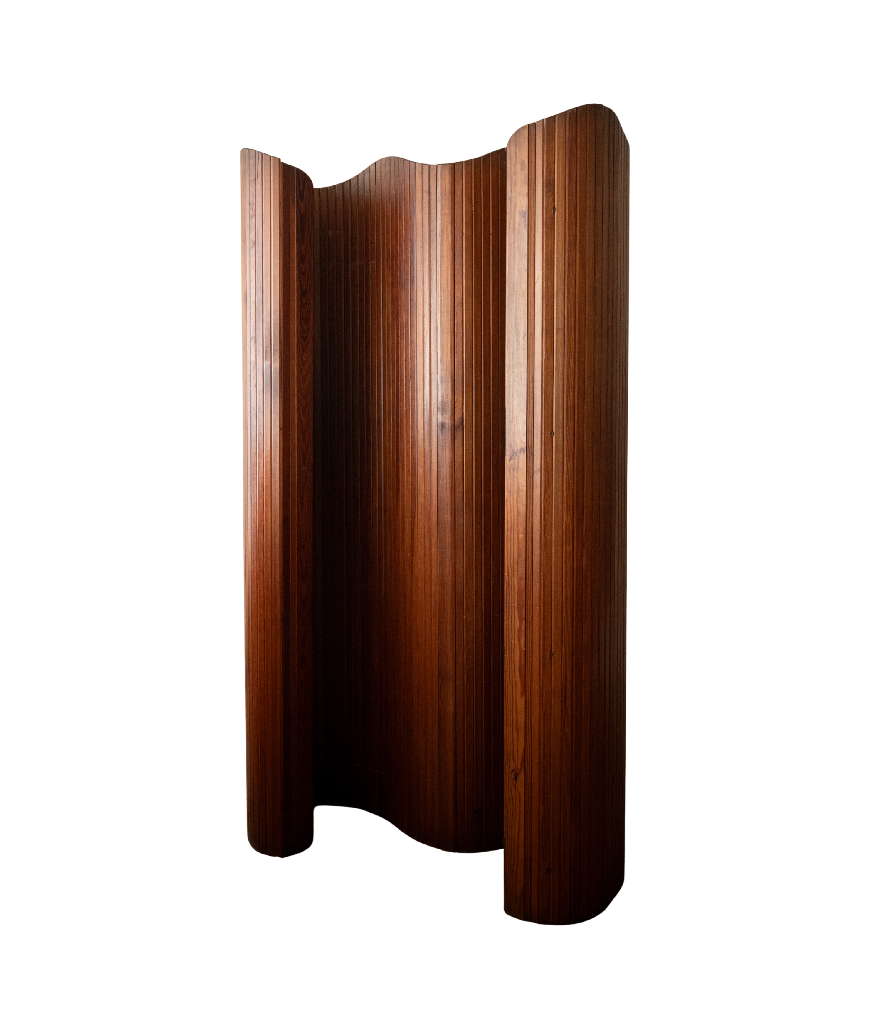 Jomain_Baumann_XL_Tambour_Room_Divider_in_Pine_for_Baumann,_France,_1930s