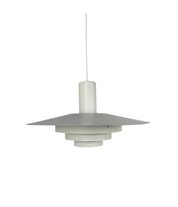 Karlebo_XXL_Pendant_Lamp_by_Skaarup_&_Jespersen_for_Fog_&_Mørup,_White_Lacquered_Metal,_Denmark,_1970s