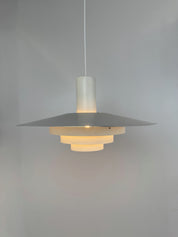 Karlebo_XXL_Pendant_Lamp_by_Skaarup_&_Jespersen_for_Fog_&_Mørup,_White_Lacquered_Metal,_Denmark,_1970s