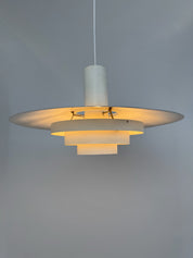 Karlebo_XXL_Pendant_Lamp_by_Skaarup_&_Jespersen_for_Fog_&_Mørup,_White_Lacquered_Metal,_Denmark,_1970s