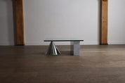 Kono_Coffee_Table_by_Lella_&_Massimo_Vignelli_for_Casigliani,_Marble,_Chrome_and_Glass,_Italy,_1984