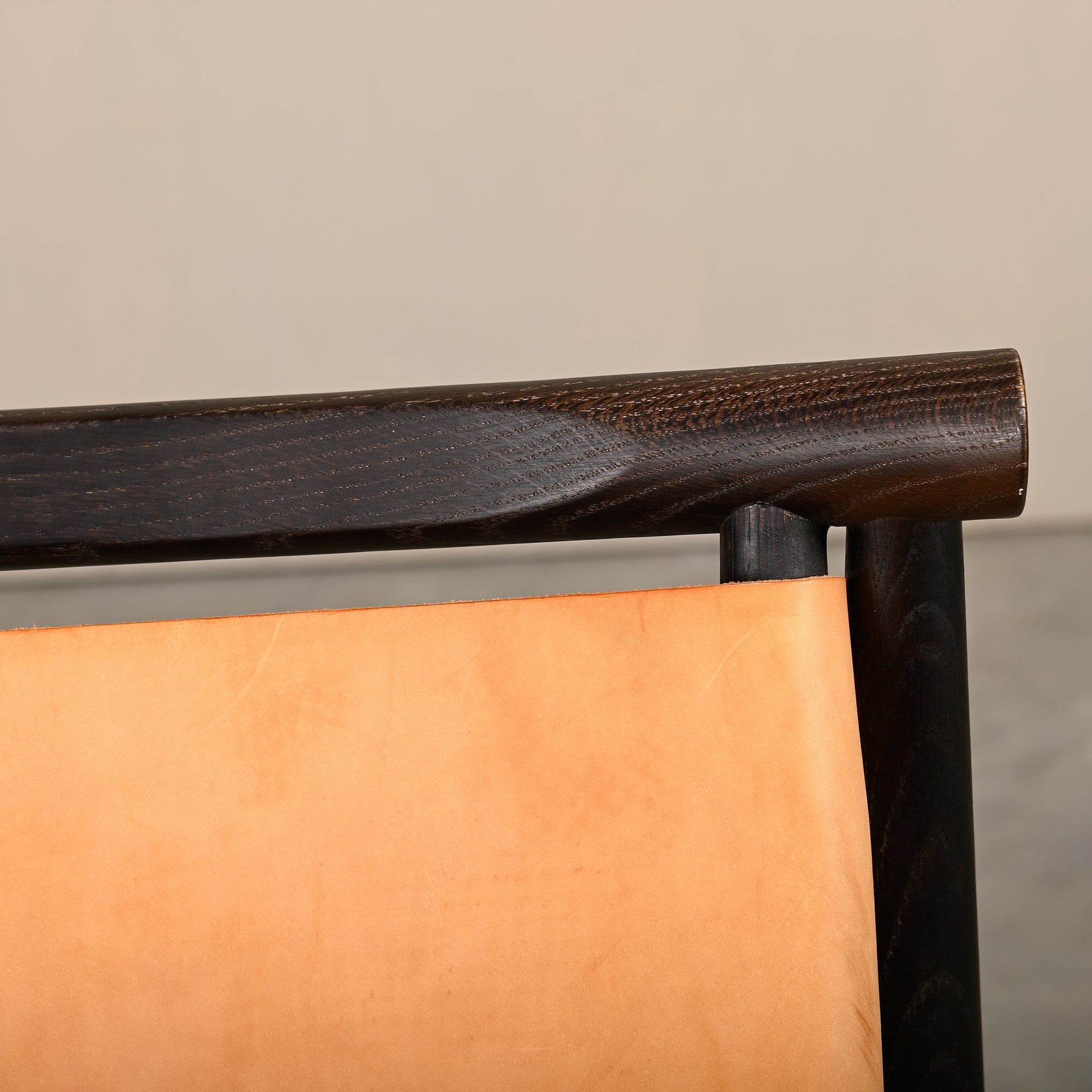 Norr11_Samurai_Lounge_Chair_in_Oak_and_Saddle_Leather,_Denmark