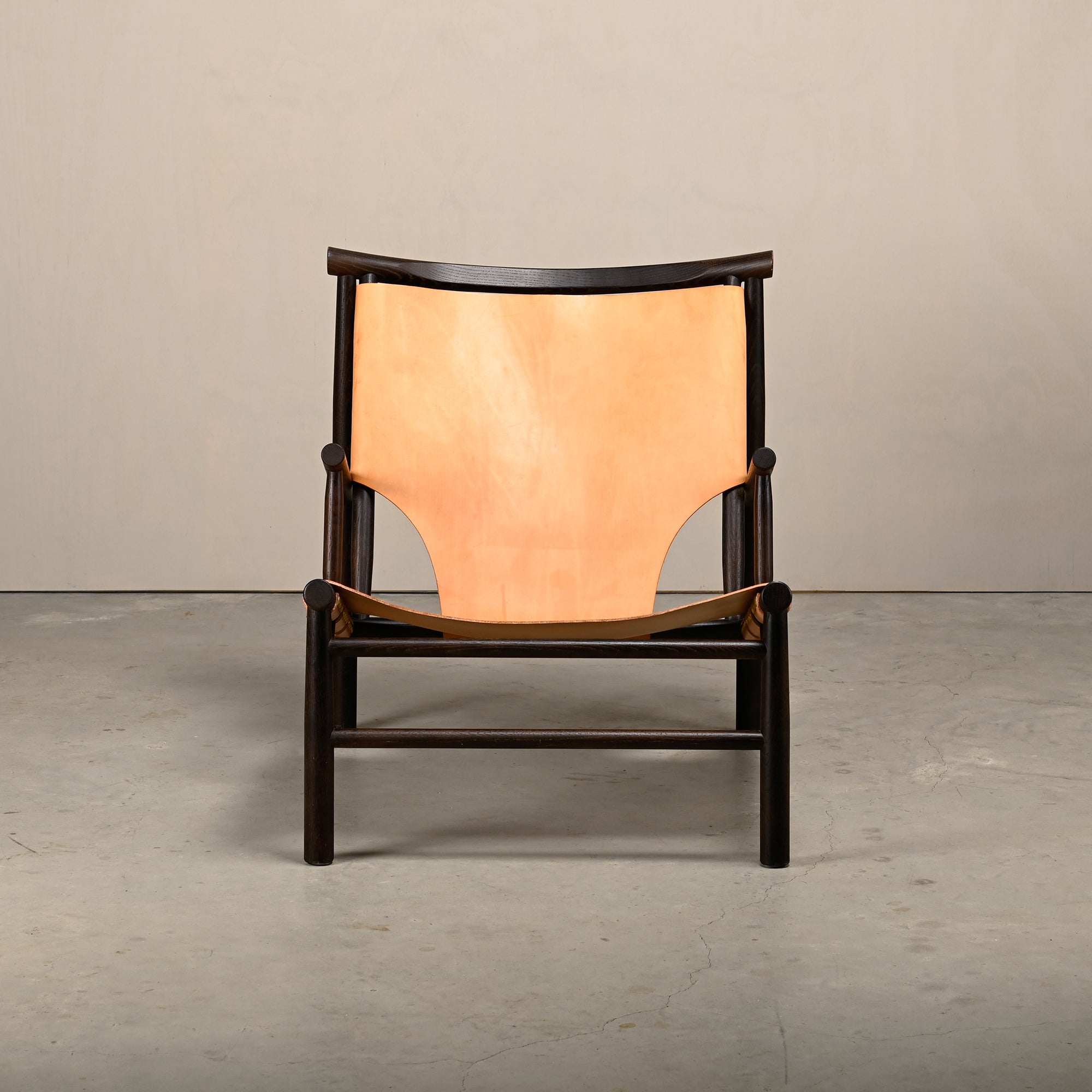 Norr11_Samurai_Lounge_Chair_in_Oak_and_Saddle_Leather,_Denmark