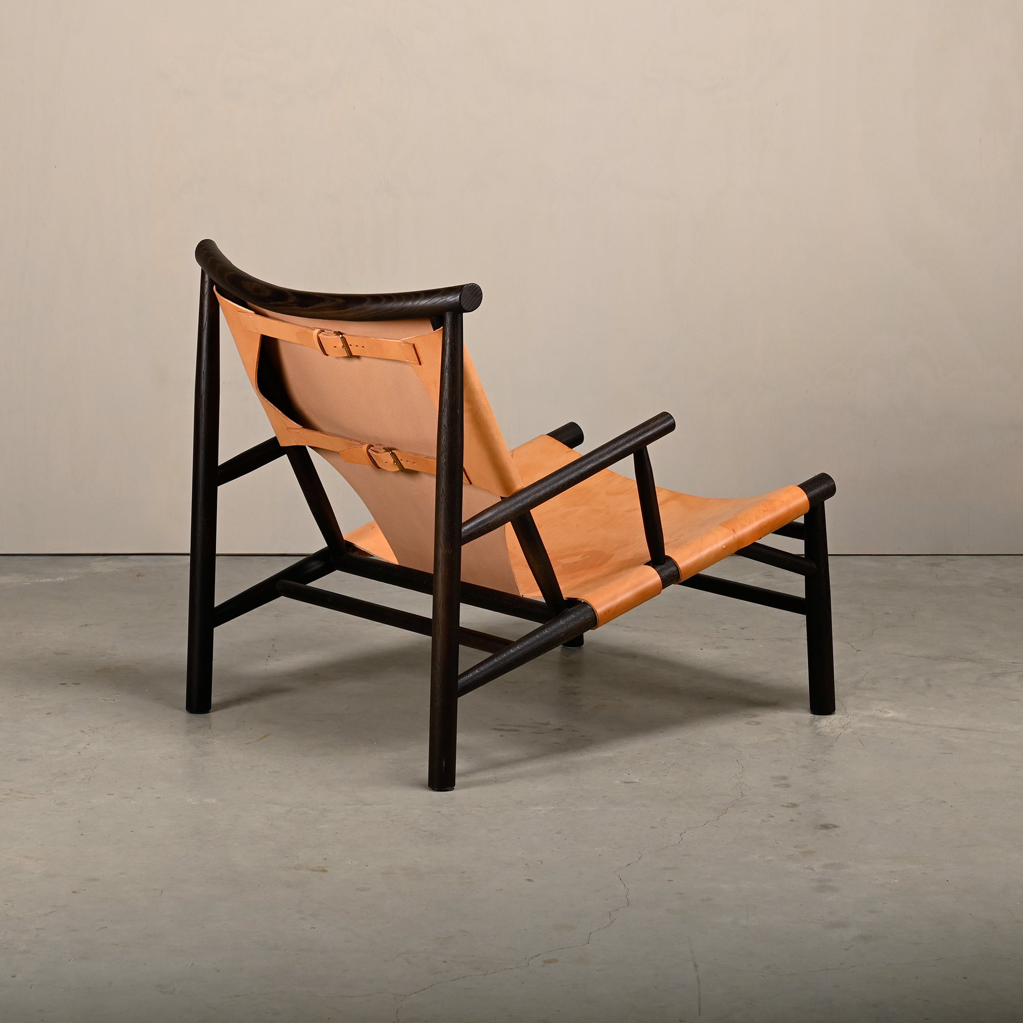 Norr11_Samurai_Lounge_Chair_in_Oak_and_Saddle_Leather,_Denmark