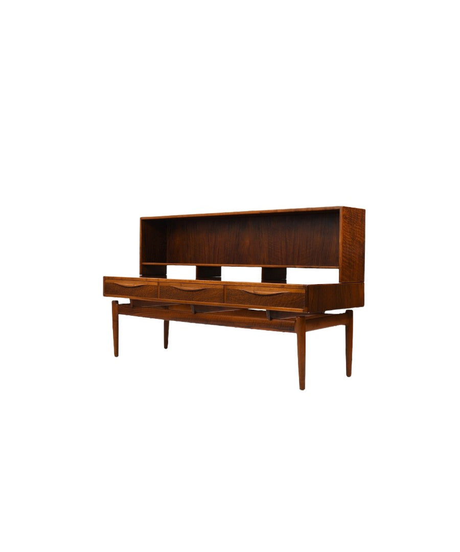 Kurt_Østervig_Low_Walnut_Sideboard_with_Bookcase_Top_1950s