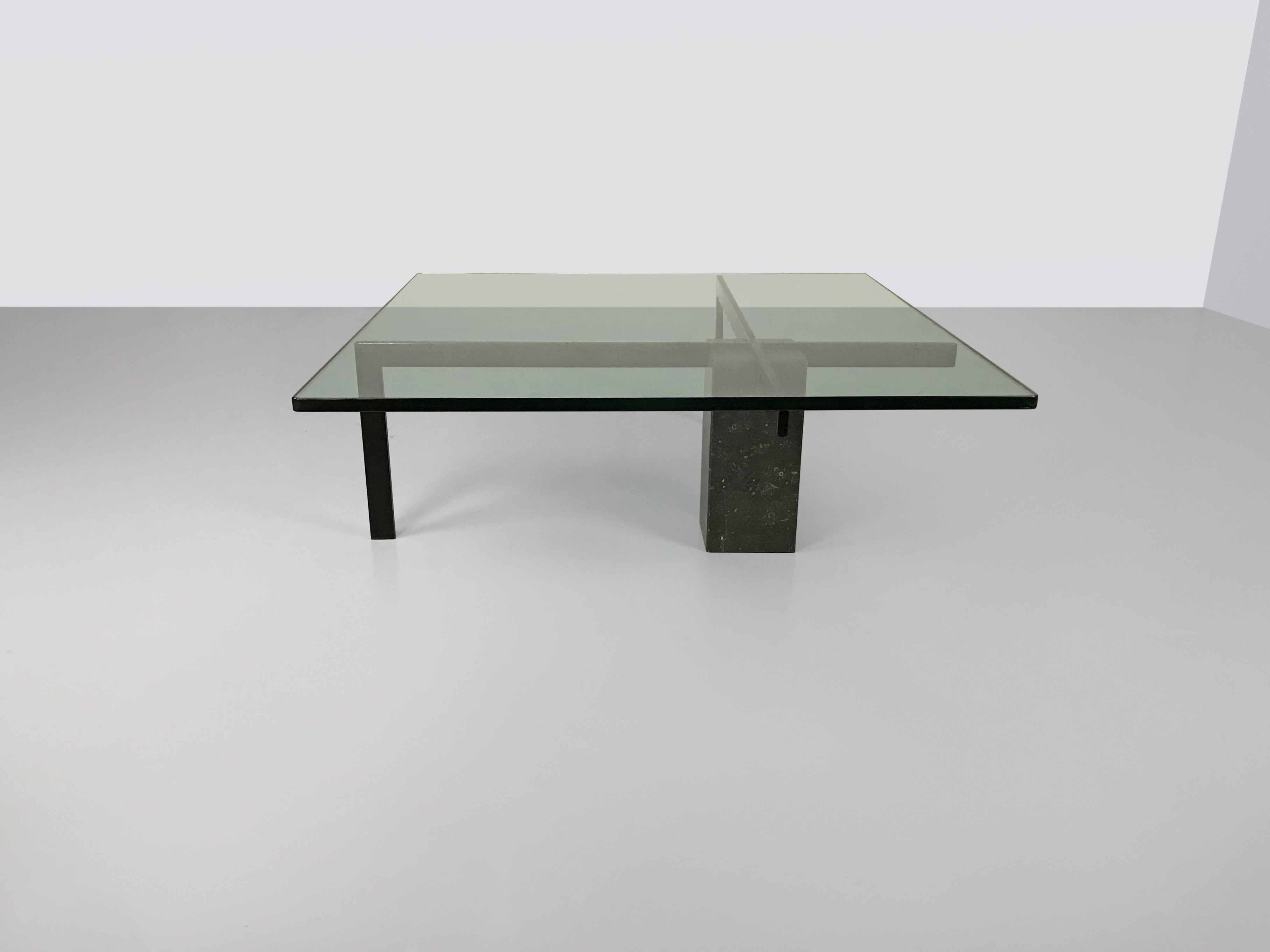 KW1_glass,_metal_and_granite_coffee_table_by_Hank_Kwint_for_Metaform_1980s