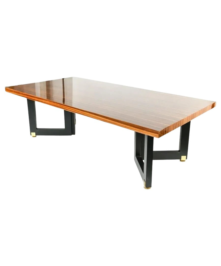 Lacquered_Zebrawood_&_Brass_Conference_Table_by_Lorin_Marsh,_2000s