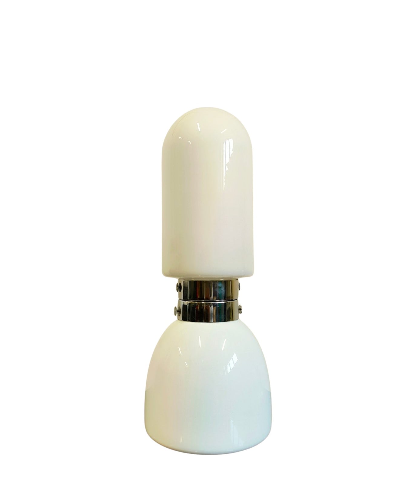 Lampada_Birillo_di_Vistosi_(Attr.)_in_vetro_di_Murano_opalino_,__1960