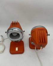 Set_of_2_Space_Age_Table_Lamps_by_Reggiani,_Orange_Metal_Spotlights,_Italian_Design,_1970s
