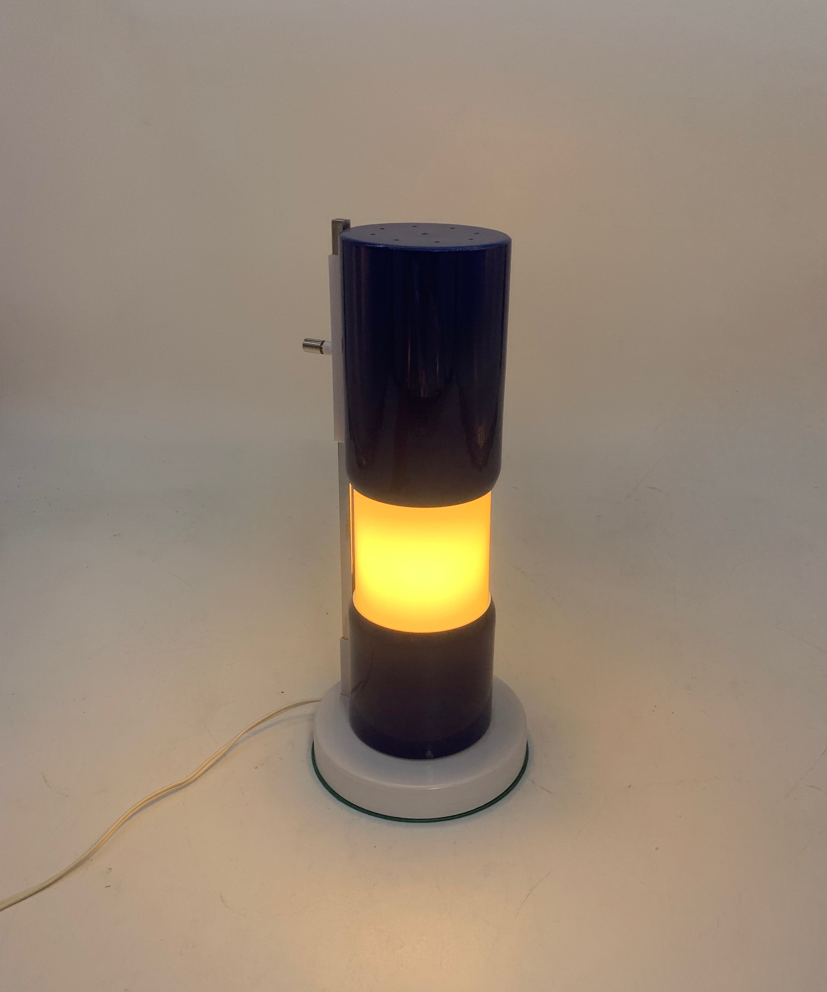 Table_Lamp_by_Angelo_Lelii_for_Arredoluce,_Blue_Metal_and_Opaline_Glass,_1950s